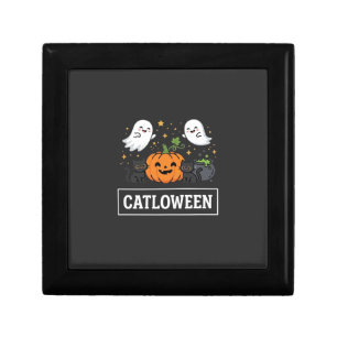 Catloween Cute Ghost Cat Halloween Design_1 Gift Box