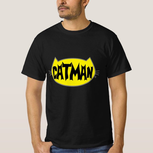 CATMAN Retro Style Mens Cat Lover T Shirt (Front)