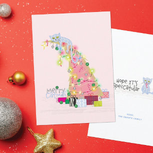 Catmas Tree Christmas Card