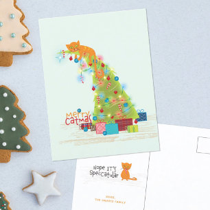 Catmas Tree Christmas Card
