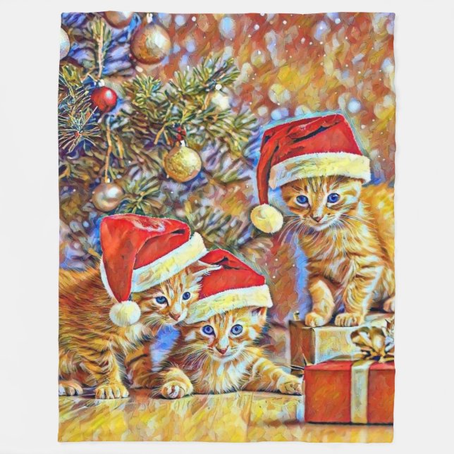 Catmass Fleece Blanket (Front)