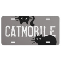 Catmobile Black Cats with Custom Text