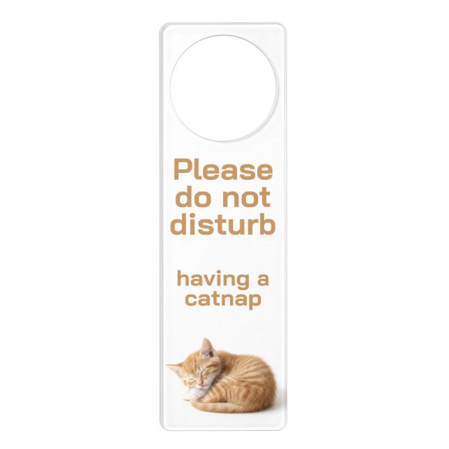 Catnap Door Hanger (Front)