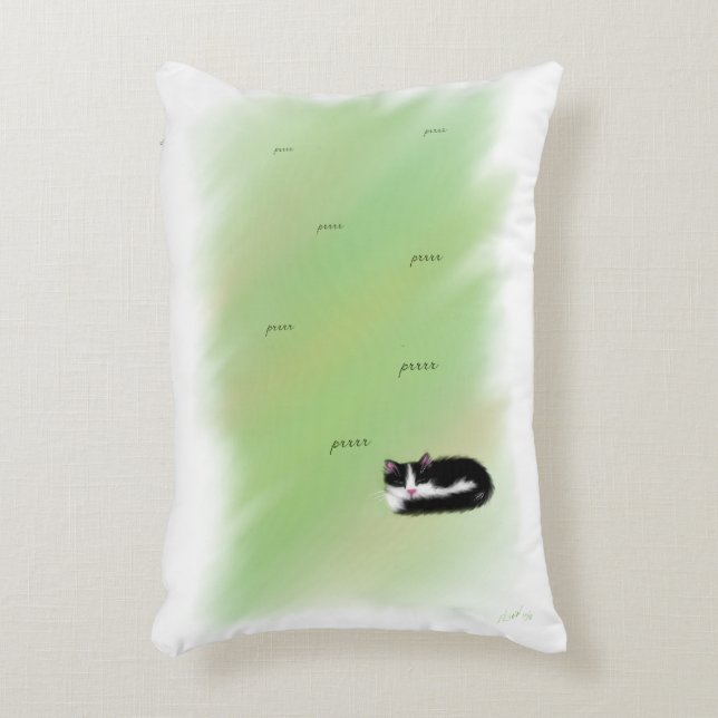 Catnap Kitten Accent Pillow (Front(Vertical))