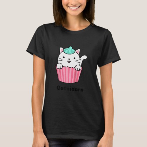 Catnicorn Cat Unicorn Cupcake Icing Disguise Cute  T_Shirt