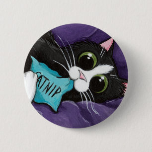 Catnip Addict - Cat Art Button