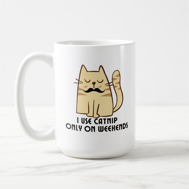 Catnip Cat Coffee Mug (Left)