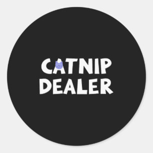 Catnip Er Funny Cat  Classic Round Sticker