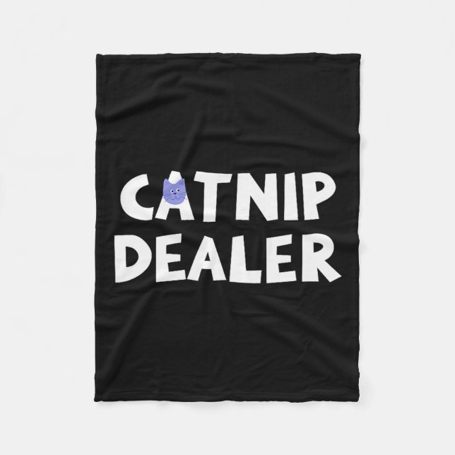 Catnip Er Funny Cat  Fleece Blanket (Front)