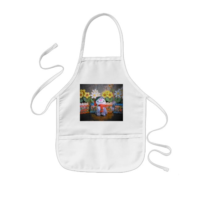 Catnip flavored hot chocolate please? kids' apron (Front)