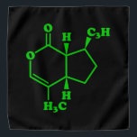 Catnip Nepetalactone Molecular Chemical Formula Bandana<br><div class="desc">Catnip Nepetalactone Molecule ~ Chemical Skeletal Structural Formula Organic Compound. 

Globe Trotters specialises in idiosyncratic imagery from around the globe. Here you will find unique Greeting Cards,  Postcards,  Posters,  Phone Cases,  Stickers,  Mousepads and more.</div>