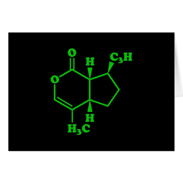 Catnip Nepetalactone Molecular Chemical Formula Cards (Front Horizontal)