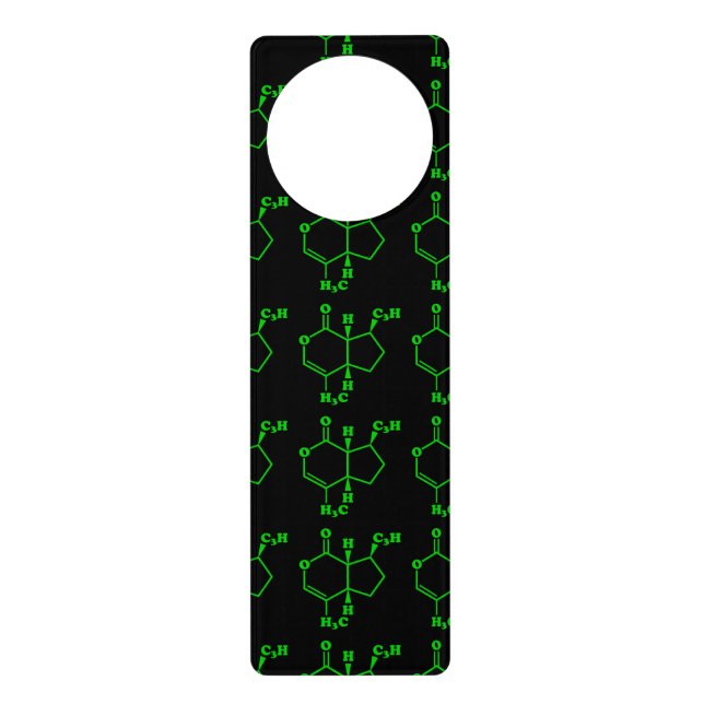 Catnip Nepetalactone Molecular Chemical Formula Door Hanger (Front)