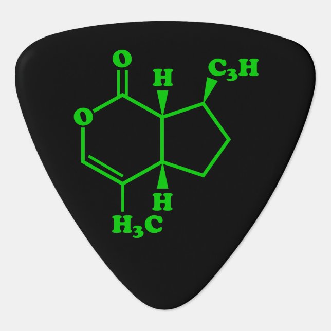 Catnip Nepetalactone Molecular Chemical Formula Guitar Pick (Front)