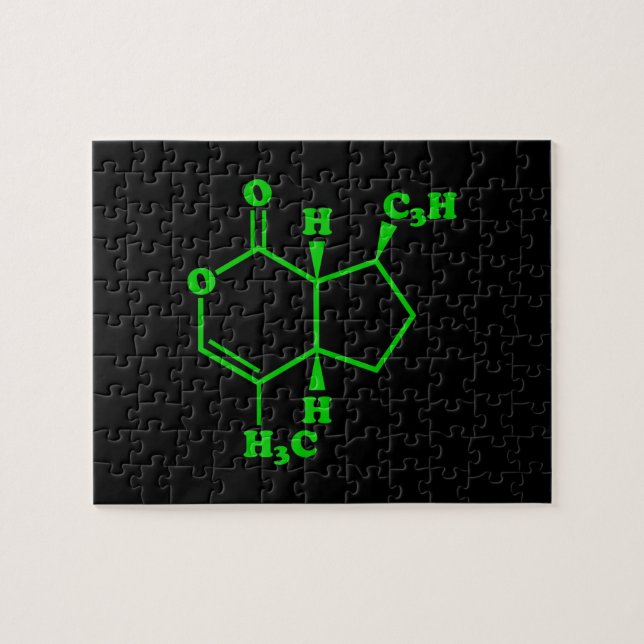 Catnip Nepetalactone Molecular Chemical Formula Jigsaw Puzzle (Horizontal)