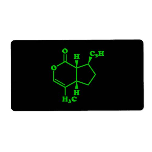 Catnip Nepetalactone Molecular Chemical Formula Label