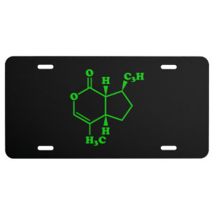 Catnip Nepetalactone Molecular Chemical Formula License Plate