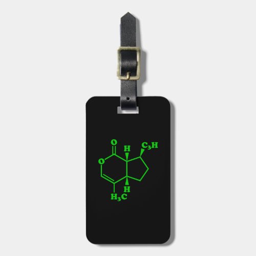 Catnip Nepetalactone Molecular Chemical Formula Luggage Tag