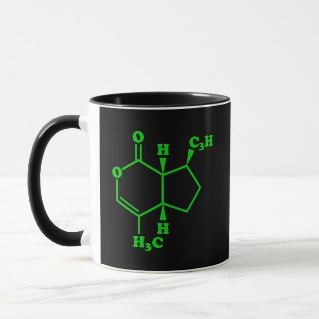 Catnip Nepetalactone Molecular Chemical Formula Mug (Left)