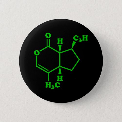 Catnip Nepetalactone Molecular Chemical Formula Pinback Button
