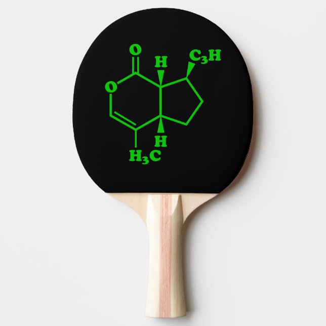 Catnip Nepetalactone Molecular Chemical Formula Ping-Pong Paddle (Front)