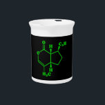 Catnip Nepetalactone Molecular Chemical Formula Pitcher<br><div class="desc">Catnip Nepetalactone Molecule ~ Chemical Skeletal Structural Formula Organic Compound. 

Globe Trotters specialises in idiosyncratic imagery from around the globe. Here you will find unique Greeting Cards,  Postcards,  Posters,  Phone Cases,  Stickers,  Mousepads and more.</div>