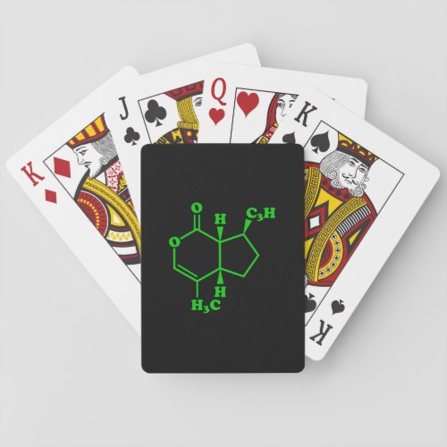 Catnip Nepetalactone Molecular Chemical Formula Playing Cards