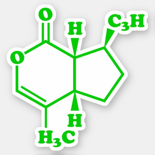 Catnip Nepetalactone Molecular Chemical Formula Sticker