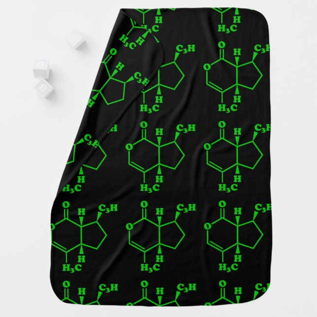 Catnip Nepetalactone Molecular Chemical Formula Stroller Blanket (In Situ)