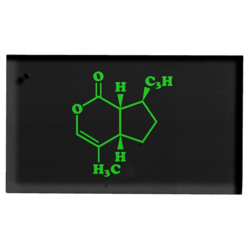 Catnip Nepetalactone Molecular Chemical Formula Table Card Holder