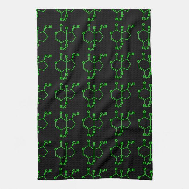 Catnip Nepetalactone Molecular Chemical Formula Towel (Vertical)