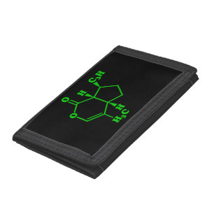 Catnip Nepetalactone Molecular Chemical Formula Tri-fold Wallet