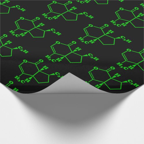 Catnip Nepetalactone Molecular Chemical Formula Wrapping Paper