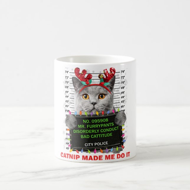Catnip Ugly Christmas For Cat Mom Cat Dad Cat Love Coffee Mug (Center)