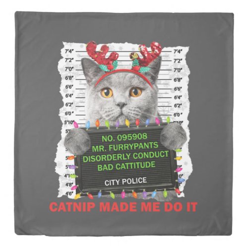 Catnip Ugly Christmas For Cat Mom Cat Dad Cat Love Duvet Cover