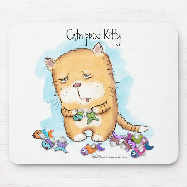 Catnipped Kitty Mouse Pad (Front)