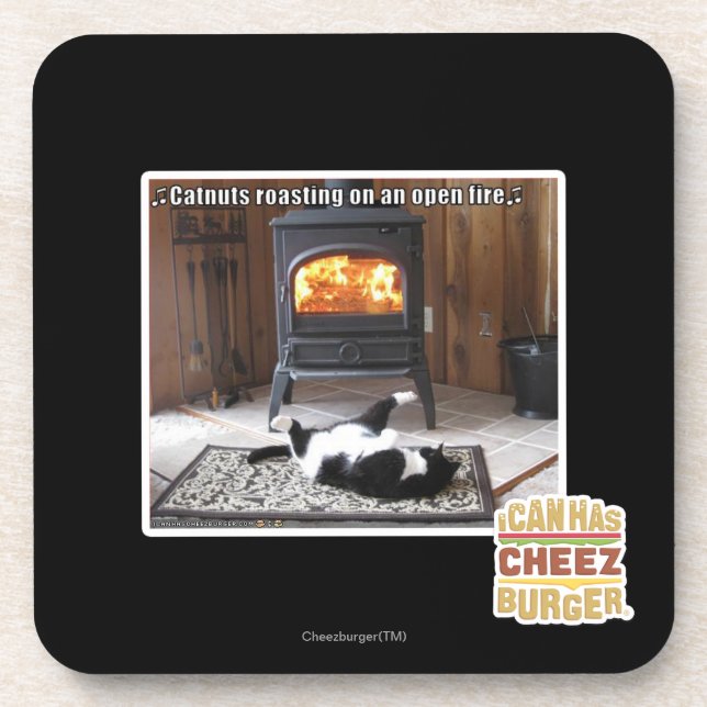 Catnuts roasting drink coaster (Front)