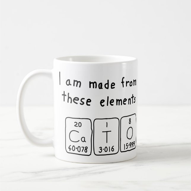 Cato periodic table name mug (Left)