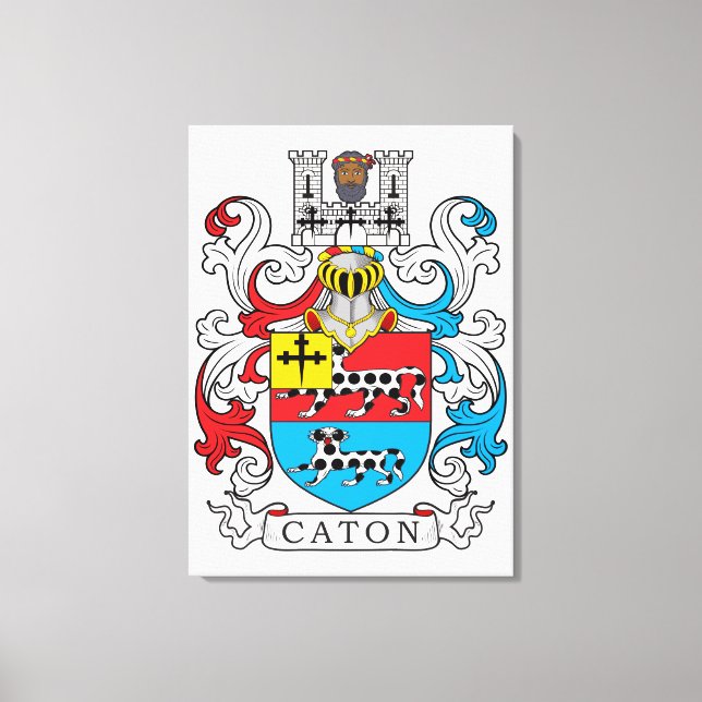 Caton Family Crest Canvas Print (Front)