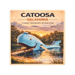 Catoosa Blue Whale Route 66 Wall Landmark Metal Print