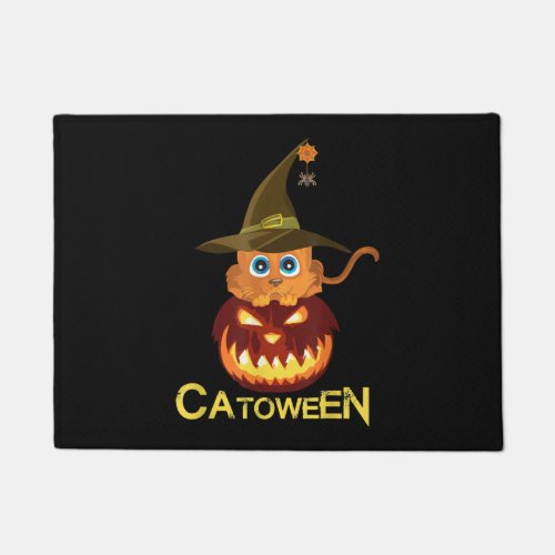 catoween Halloween cat Lovers Gift for Men Women Doormat