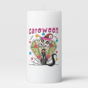 Catoween Halloween Pillar Candle