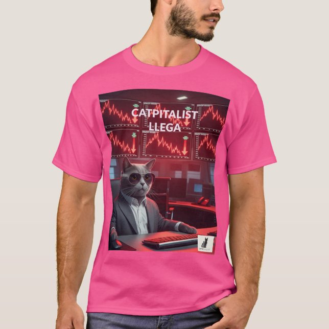 Catpitalist: Comedia de Caída del Mercado T-Shirt (Front)