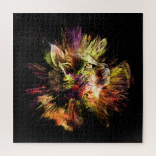 Catplosion Rainbow Colors Explosion With Kitty Jigsaw Puzzle