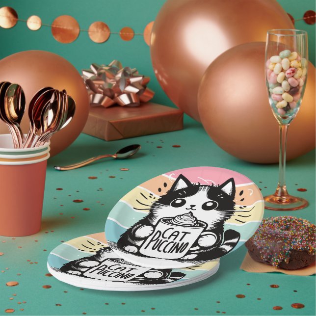 Catpuccino 3 paper plates (Multi)
