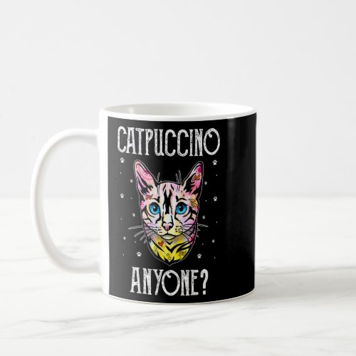 Catpuccino Anyone Cat  Coffee  Kitten Caffeine 3  Coffee Mug