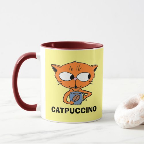 CATPUCCINO Cat Pun Humorous Coffee Mug