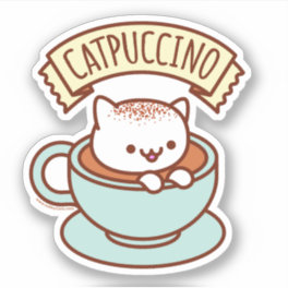 CATPUCCINO Cat Sticker