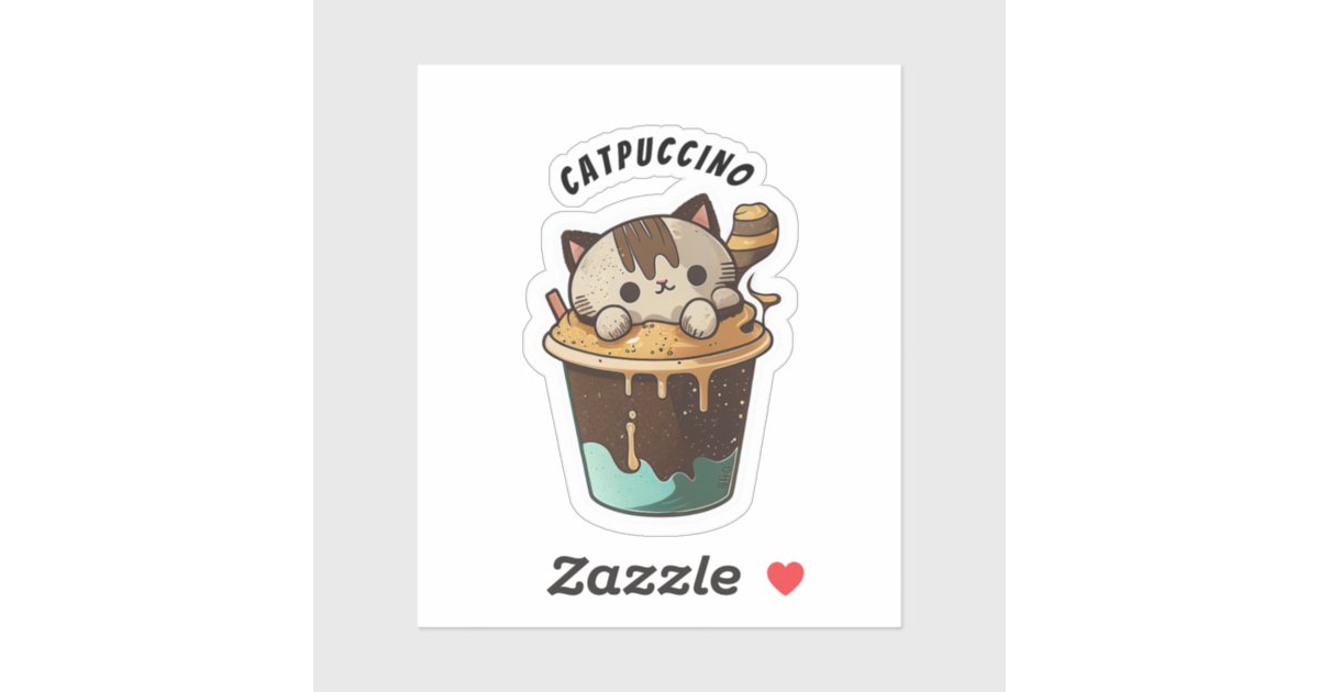 Cute Junk Food Vinyl Sticker, Zazzle