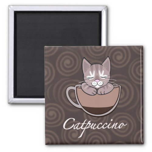 Catpuccino Coffee Cat Magnet